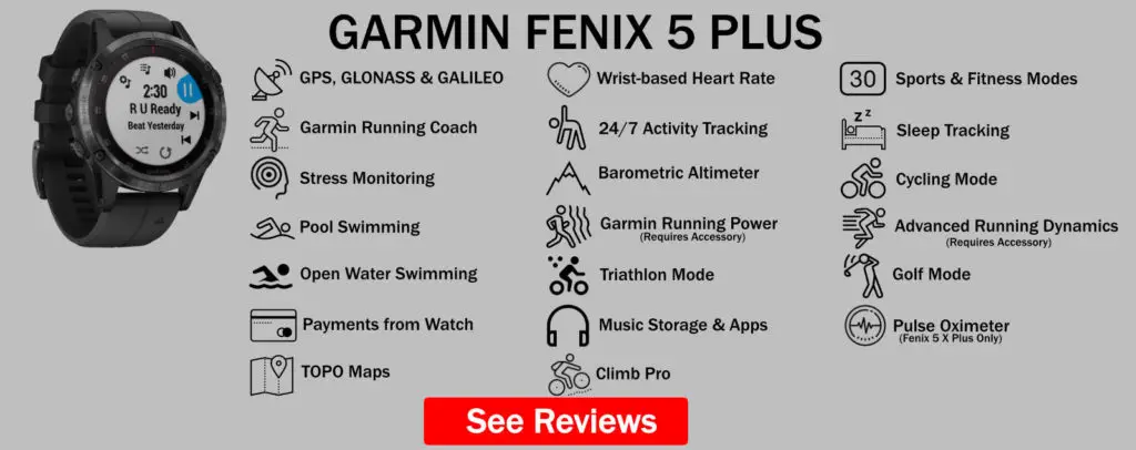 Garmin Fenix 5 Plus Features Summary