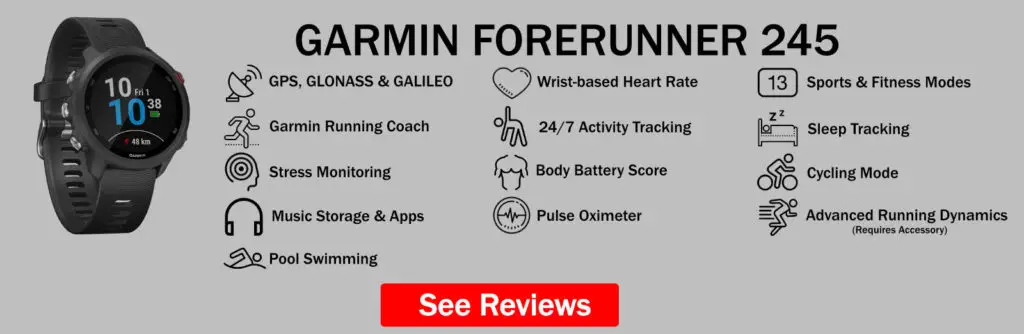 Garmin Forerunner 245 Features Summary