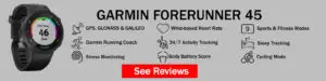 garmin running watch comparison chart